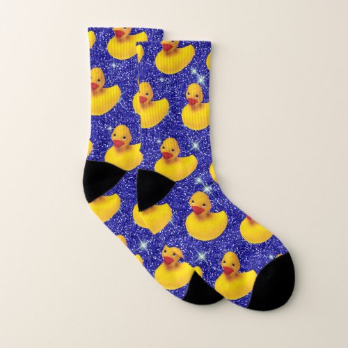 Funny Rubber Ducks Yellow Duckie Farm Animal Lover Socks