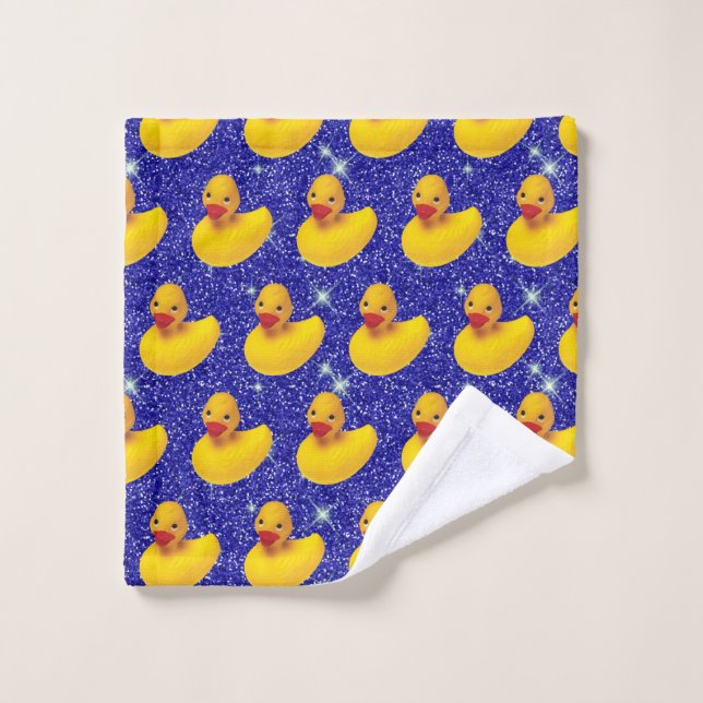 Funny Rubber Ducks Yellow Duckie Farm Animal Lover Wash Cloth (Wash Cloth)
