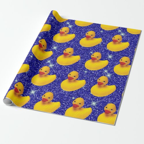 Funny Rubber Ducks Yellow Duckie Farm Animal Lover Wrapping Paper