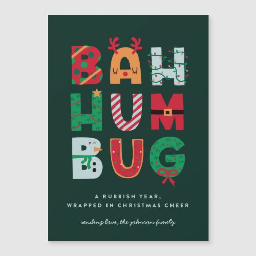 Funny Rubbish Bah Humbug Holiday Card