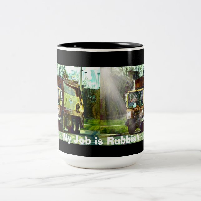 FUNNY RUBBISH TRUCK DRIVER'S COFFEE MUGS (Center)