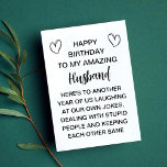 Funny Rude Birthday Card for Husband and Wife<br><div class="desc">Make your partner’s special day even more memorable with this Funny Rude Birthday Card for Husband or Wife! Packed with cheeky humor and playful banter, this card is perfect for couples who love to share a laugh. Whether you're celebrating your husband or wife’s birthday, this card adds a lighthearted twist...</div>