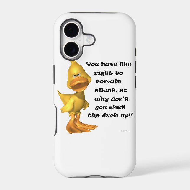 Funny Rude Duck Iphone Case (Back)