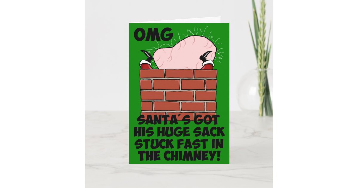 Funnyrude Santa Holiday Card