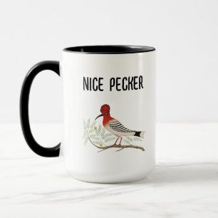 Funny Rude Woodpecker, Birdwatch Nice Pecker Mug