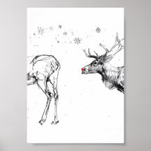 Funny Rudolf Reindeer Christmas Love
