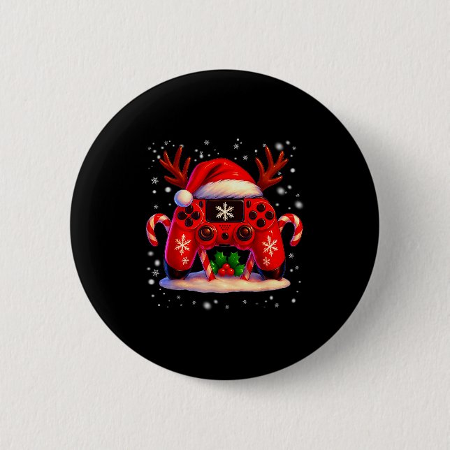Funny Rudolph Game Controller Christmas Xmas Boy K Button (Front)