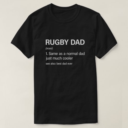 Funny Rugby Dad Definition Rugby Lover T_Shirt