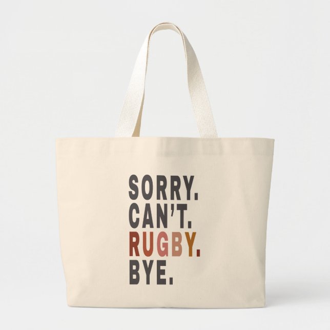 Funny Rugby Weekender ,for Rugby Mom,Gift Idea for Large Tote Bag (Front)