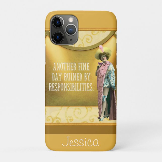Funny Ruined By Responsibilities Personalized  Case-Mate iPhone Case (Back)