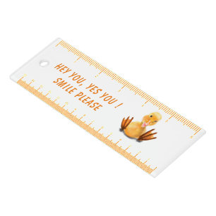 Funny Ruler with Happy Duck - Custom Text