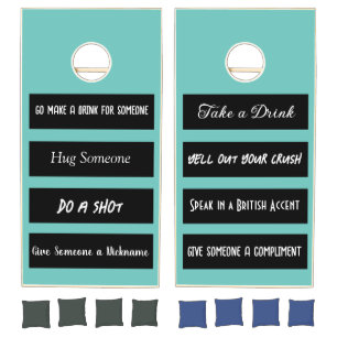 Funny Rules Cornhole Se Cornhole Set