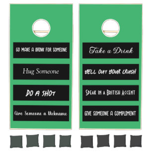 Funny Rules Cornhole Se Set
