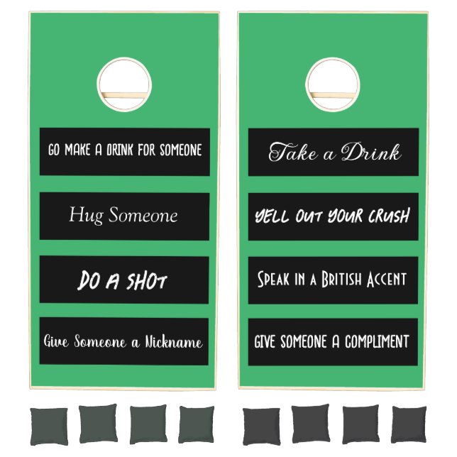 Funny Rules Cornhole Se Set (Set)