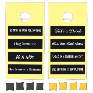 Funny Rules Cornhole Se Set