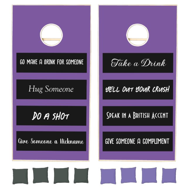 Funny Rules Cornhole Se Set (Set)