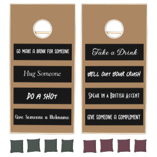 Funny Rules Cornhole Se Set