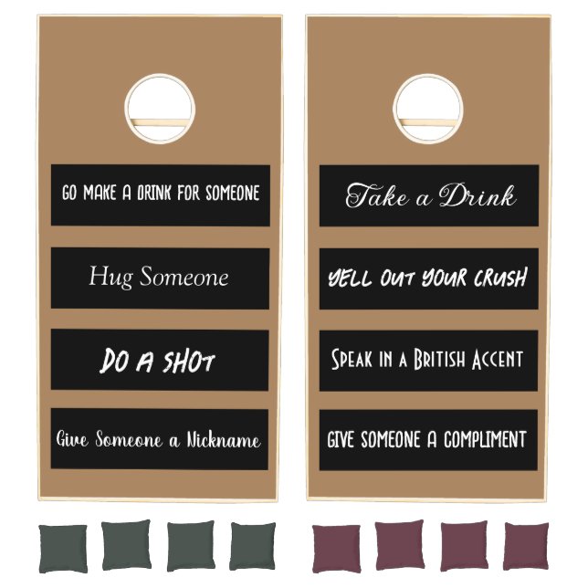 Funny Rules Cornhole Se Set (Set)