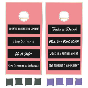 Funny Rules Cornhole Se Set