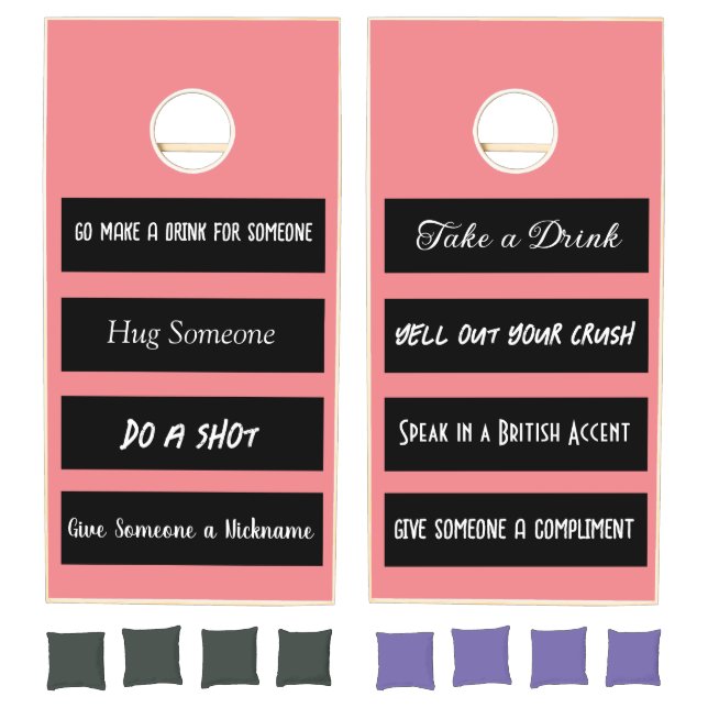 Funny Rules Cornhole Se Set (Set)
