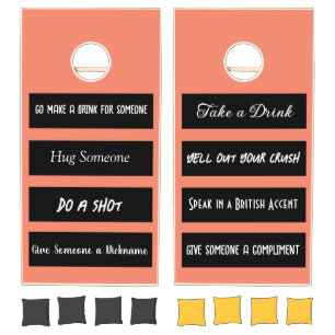 Funny Rules Cornhole Se Set