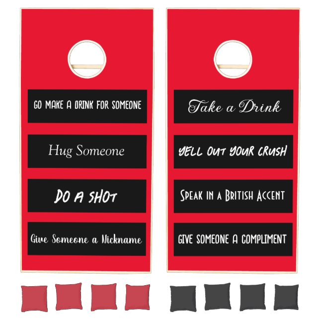 Funny Rules Cornhole Se Set (Set)