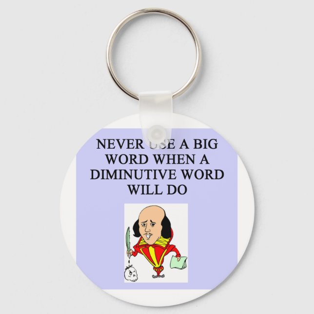 funny rules for writers keychain (Front)