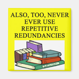 funny rules for writers magnet