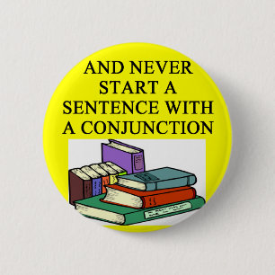 funny rules for writers pinback button
