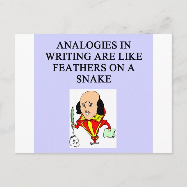 funny rules for writers postcard (Front)