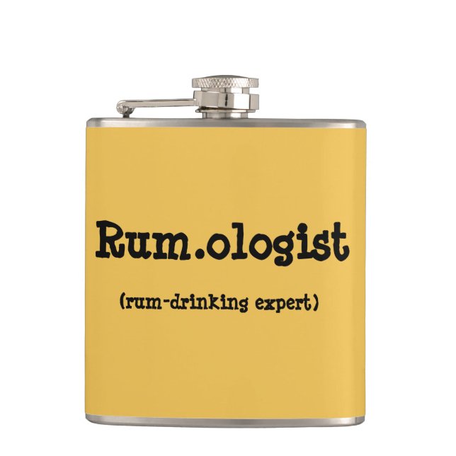 Funny Rum.ologist Quote Flask (Front)