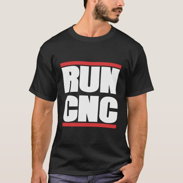 Funny Run Cnc Machinist G-Code T Shirts Men Women  (Front)
