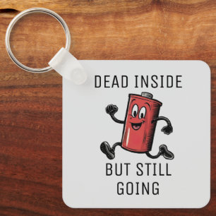 Funny Running Battery Keychain