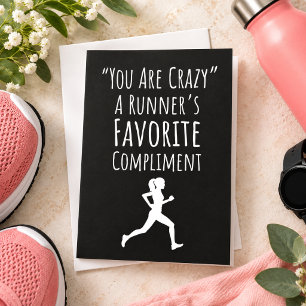 Funny Running Cards Runner Race Marathon Jogging