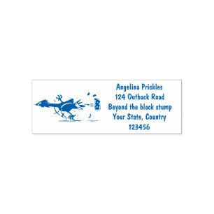 Funny running cool chicken cartoon illustration self-inking stamp