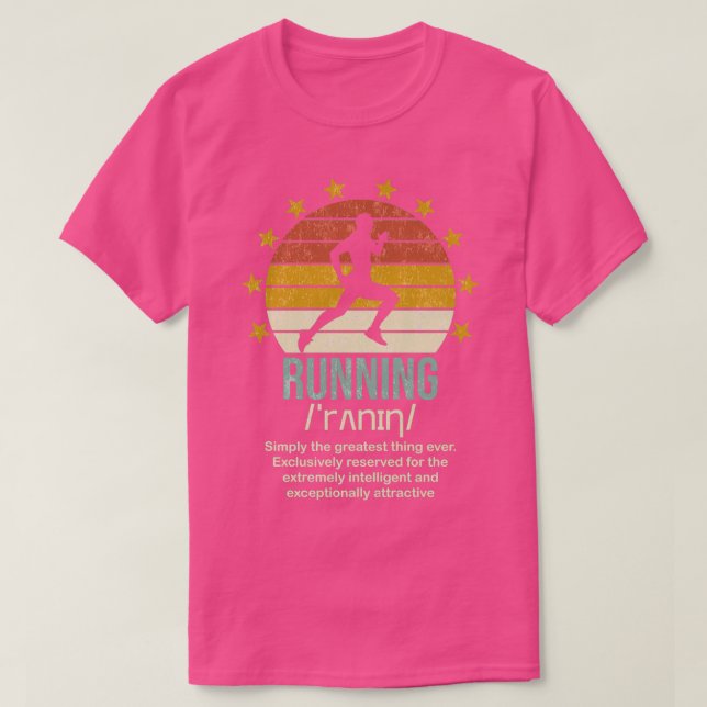 Funny Running Definition Runner Funny Sayings Love T-Shirt (Design Front)