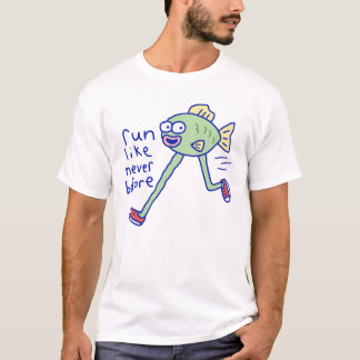 Funny Running Fish With Legs T-Shirt