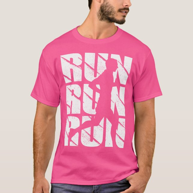 Funny Running For Men Boys Marathoner Runner Coach T-Shirt (Front)