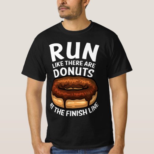Funny Running For Men Women Donut Finish Line Mara T_Shirt