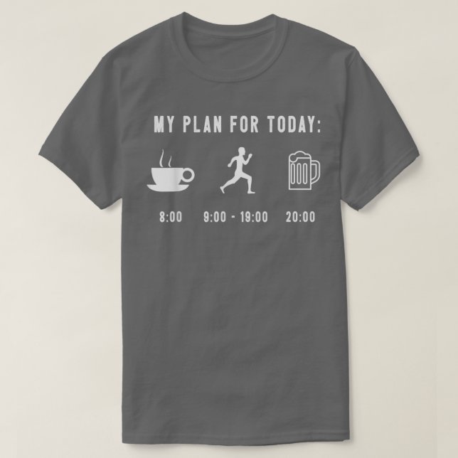 Funny Running Graphic Marathon Runner Jogger Desig T-Shirt (Design Front)