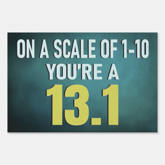 Funny Running Half Marathon Sign (Front)