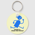 Funny Running Keychain at Zazzle