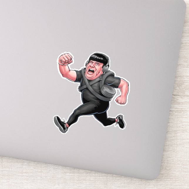 Funny Running Man Sticker (Detail)