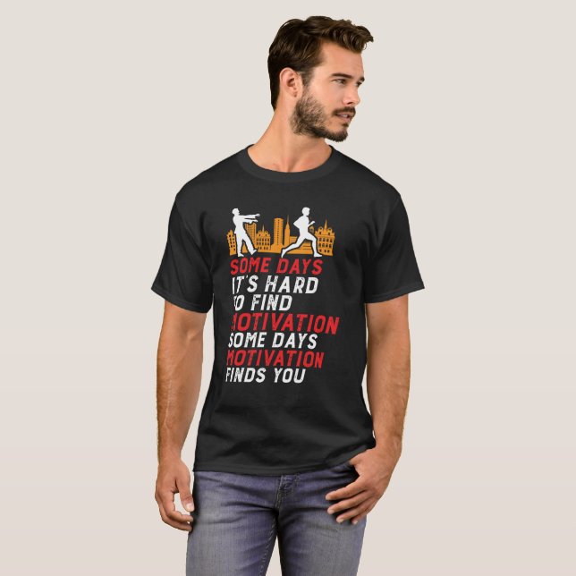Funny Running Motivation To Run Chased By Zombies T-Shirt (Front Full)