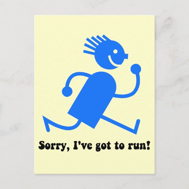 Funny running postcard (Front)