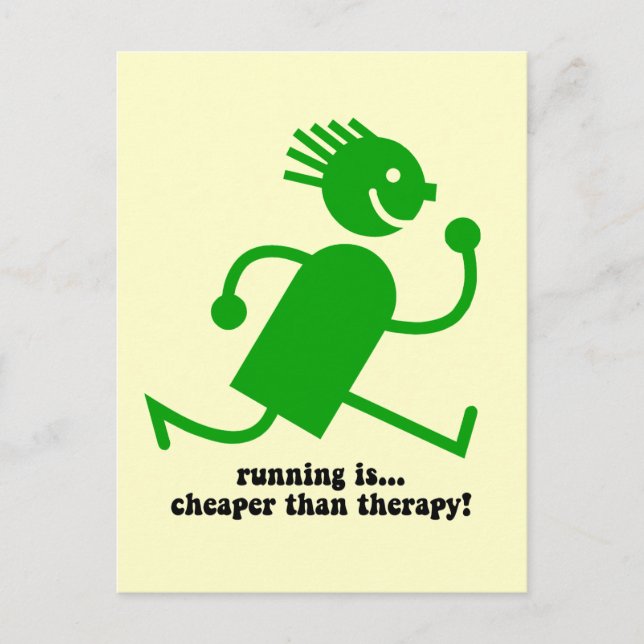 Funny running postcard (Front)