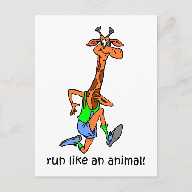 Funny running postcard (Front)