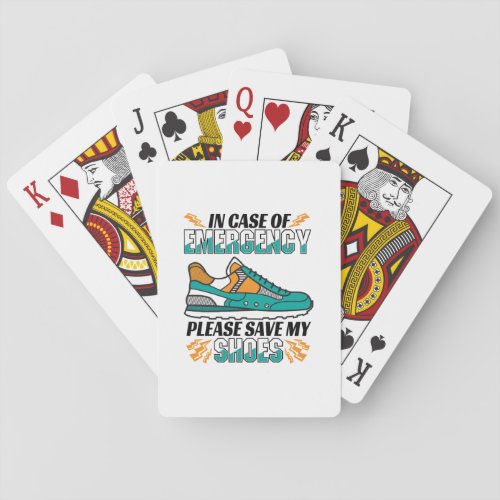 Funny Running Quote _ Save My Shoes Poker Cards