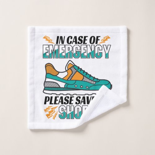 Funny Running Quote _ Save My Shoes Wash Cloth