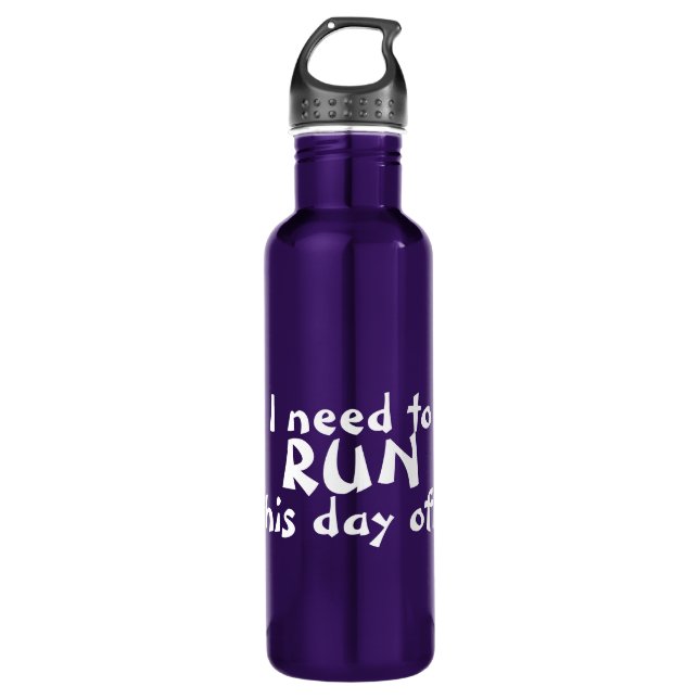 Funny Running Quote Water Bottle (Front)